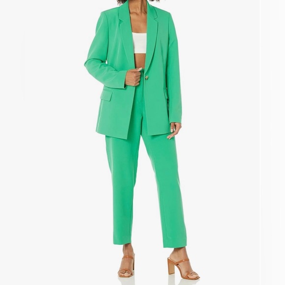 The Drop Abby Front Flat Pant (in color Jade) - Picture 1 of 6